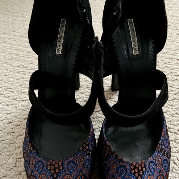 Emporio Armani jacquard silk heels in size EU 38 - Picture 4 of 4